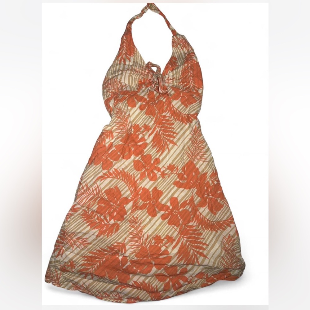 GAP Orange and Cream Floral Dress